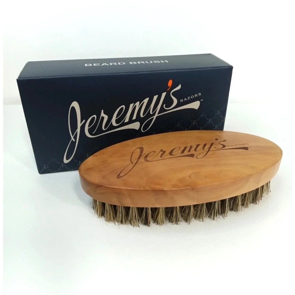Jeremy's Razors Beard Shampoo 6oz + Beard Brush Set NEW Discontinued Rare